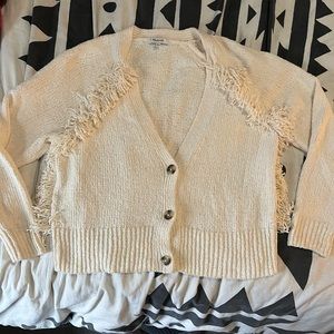 Madewell fringe cardigan sweater